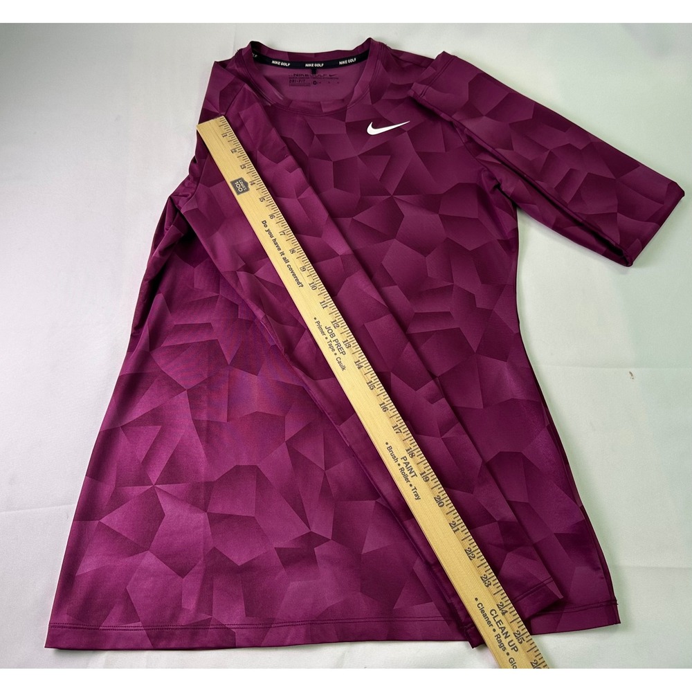 Nike Golf Women's Dri FIT Long Sleeve Athletic Shirt Magenta Geo Print‎ Size M - Picture 7 of 9